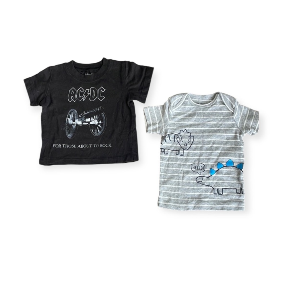 Toddler Graphic T-shirt Bundle AC/DC And Dinos